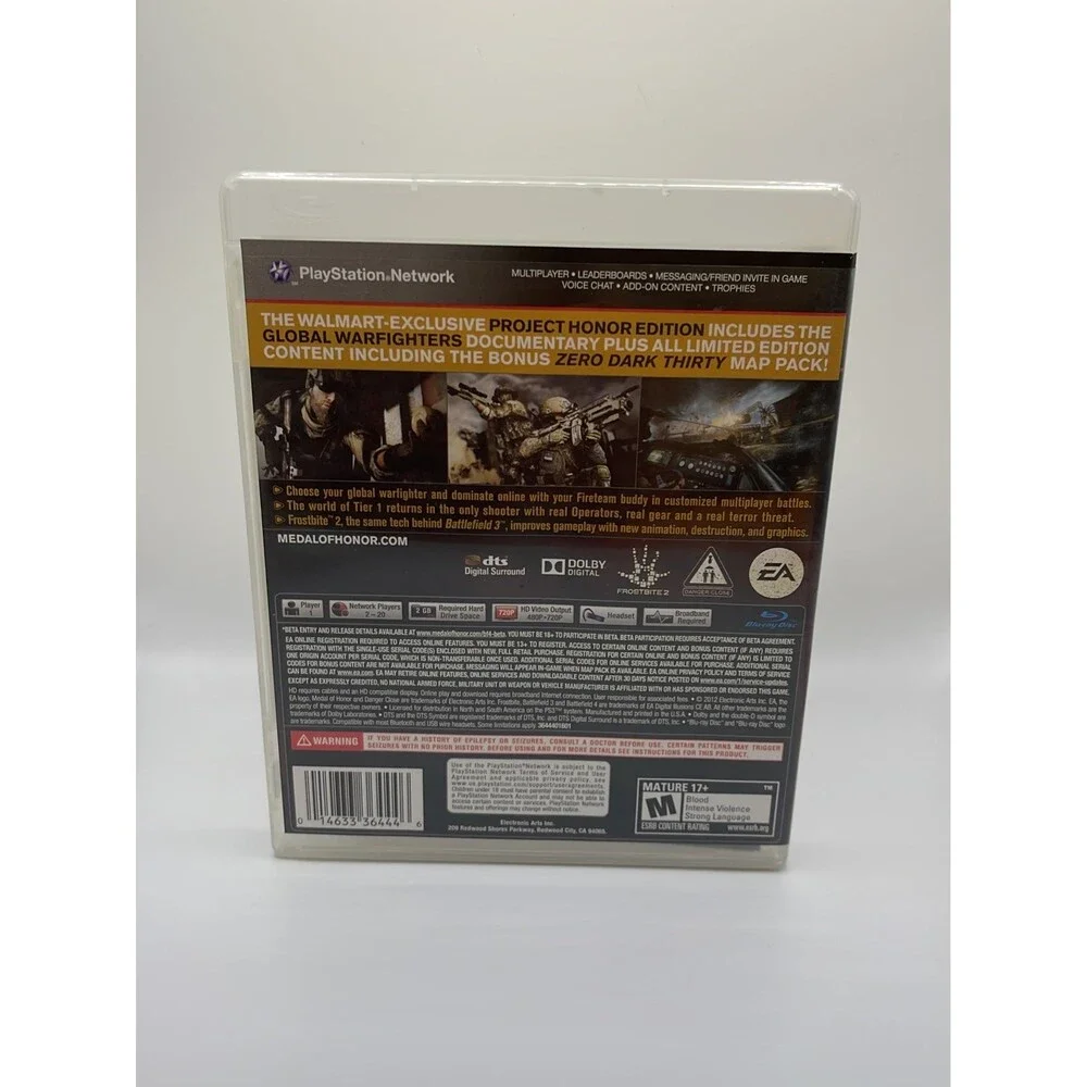 Medal of Honor Warfighter Project Honor Edition For Playstation 3